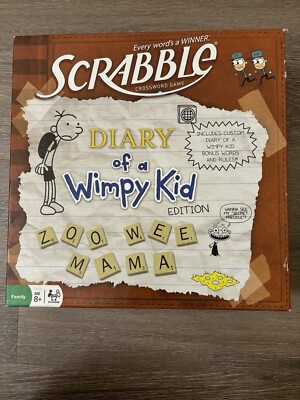 SCRABBLE, Diary of a Wimpy Kid Edition Hasbro 2010, Incl Diary & Rules