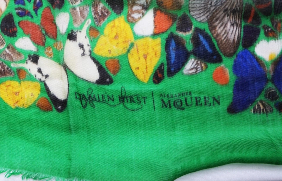 Bufanda de cachemir Damien Hirst x Alexander McQueen edición limitada, nueva con etiquetas Foto 2 de 4