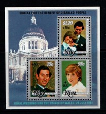 New Zealand Niue 1981 Charles and Di Wedding Mini Sheet SGMS433 MNH