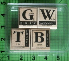 Stampin' Up Around the Block Wood Mounted Rubber Stamp Set 2005