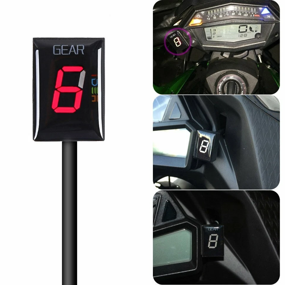 Motorcycle Gear Indicator RED LED Display for Ducati Monster Scrambler Superbike - Image 2 of 4