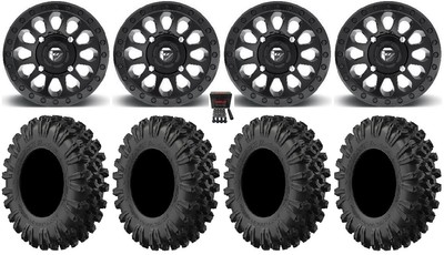 Fuel Vector MB 14'' Wheels 30'' MotoRavage XL Tires Can-Am Maverick X3