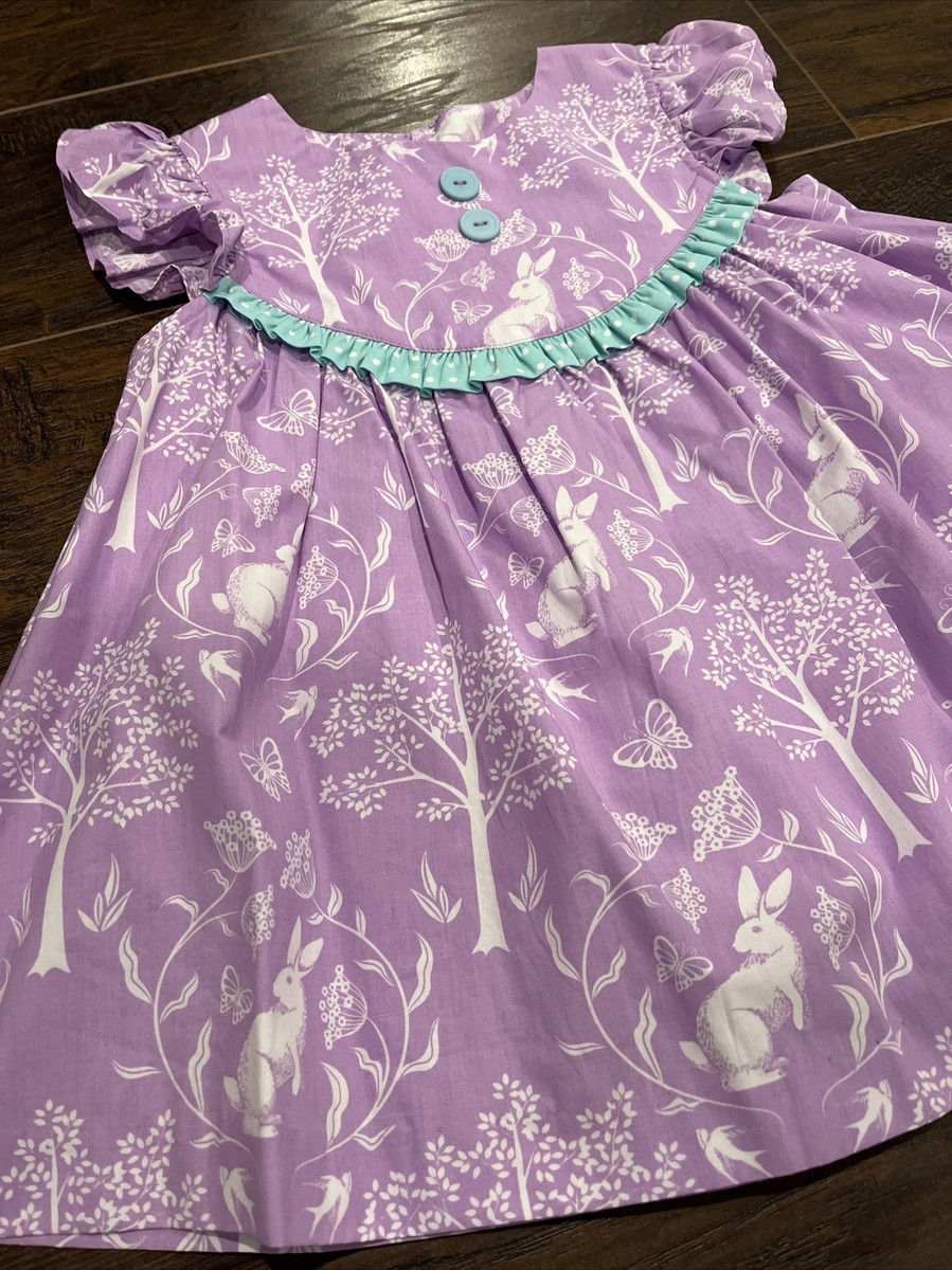 Eleanor Rose Gigi Lavender Bunny Rabbit Easter Tunic Top Botanical