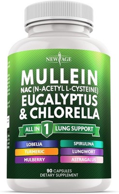 Mullein Leaf Lung Cleanse & Immune Support Supplement Chlorophyll Chlorella