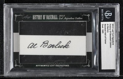 2012 Leaf History of Baseball Cut Signature Edition Al Barlick Auto HOF 0o9