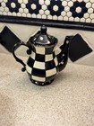 McKenzie Childs Inspired Ceramic Checkered Teapot — photo 4