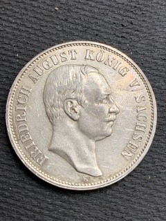 1908 E Saxony German Empire Silver 5 Mark Funf KM# 1266 J# 136 Fredrich August
