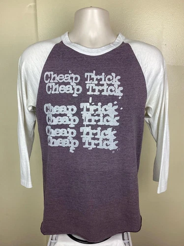 Cheap Trick Concert T-Shirt 80s Raglan Jersey S 1980s vintage concert t-shirt, vintage, single stitch, B+ condition