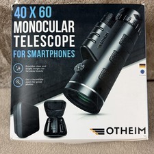 40x60 High Definition Monocular Telescope W Smartphone Adapter BAK Prism Tripod