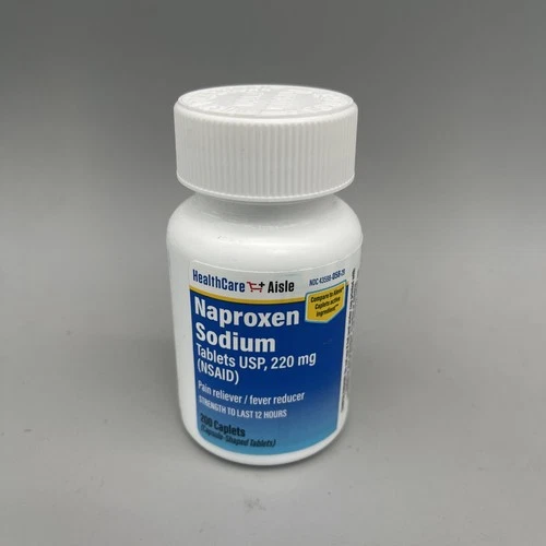 200 Caplets HealthCareAisle Naproxen Sodium Pain Reliever Tablets USP 220 mg