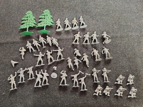 MARX CIVIL WAR CONFEDERATE PLAYSET FIGURES - DAMAGED FOR PARTS OR CASUALTIES