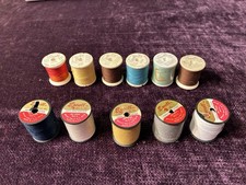 Vtg Lot of 11 Spools Sewing Thread assorted colors Grants, Excell