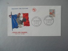 ENVELOPPE 1ER JOUR 1965 EMISSION COQ GAULOIS (t 1331A )