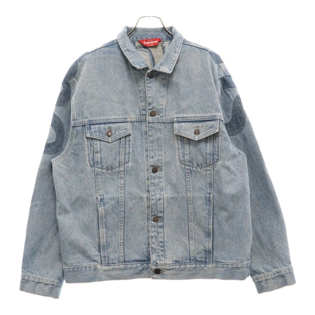 Veste camionneur denim logo encastré SUPREME 22SS indigo occasion 08a9464e2e309d0a972a14f