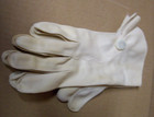 Vintage Beige Raised Detail Gloves Opalescent Button Wrist Length — photo 1
