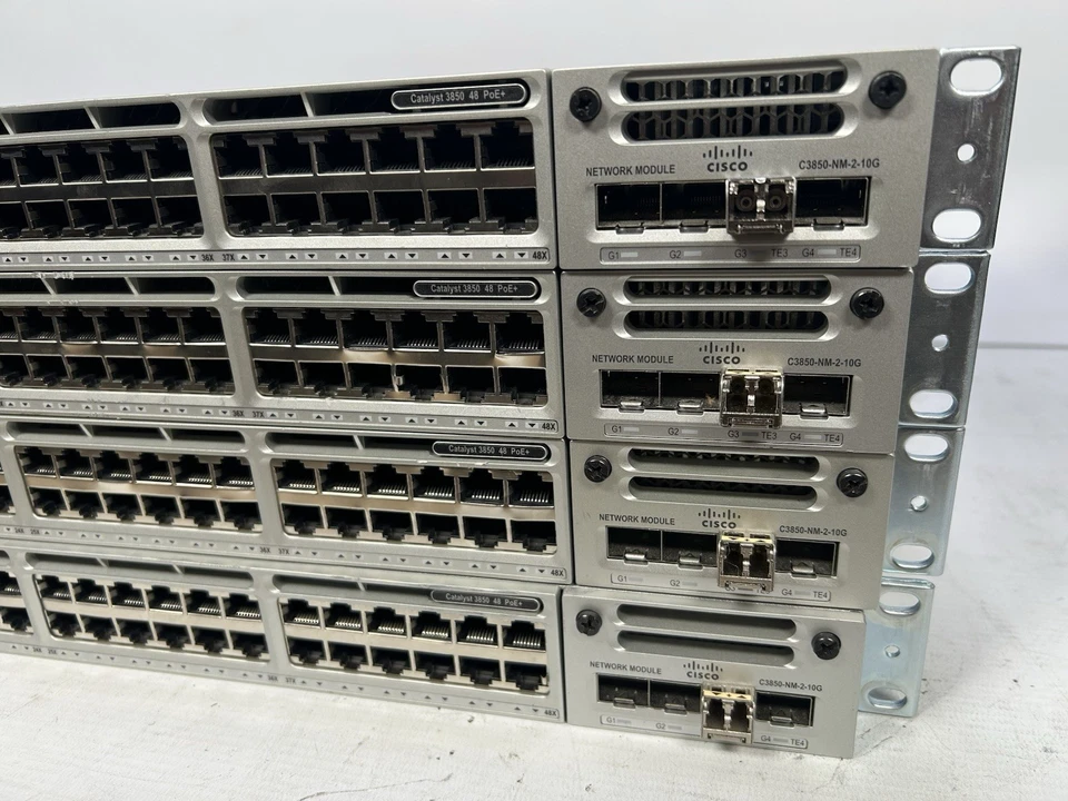 Cisco Catalyst WS-C3850-48F-L Switch Ethernet 48 Ports + C3850-NM-2-10G - Photo 2/4