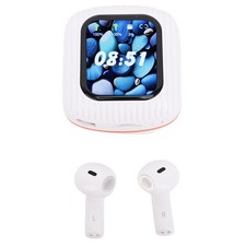 BT Earphones LCD Display APP Control Portable Headphones Earbuds For Study Work