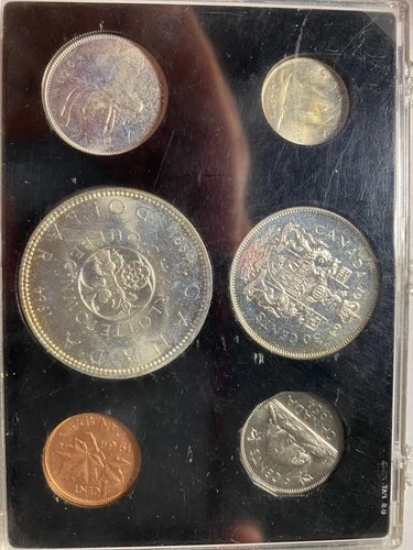 CANADA SILVER coin set 6 coins1964 UNCIRCULATED