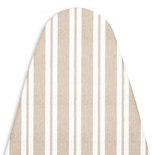 Encasa XO Ironing Board Cover and Pad 54"x18" - X-Large, Franca Beige Stripes 