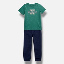 Nautica Little Boy's 2-Piece Logo Tee Joggers Set - Green Multi - Size 5