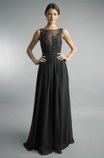 Embellished Illusion Evening Gown