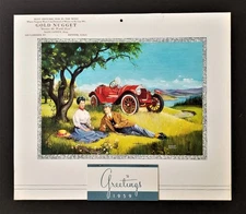 1959 vintage GOLD NUGGET denver co historical BAR CALENDAR robt pettes LEVITT