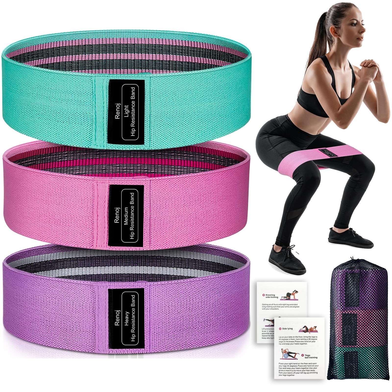 For Working Out: 3-set Professional Exercise Bands For Pilat