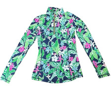 Lilly Pulitzer Luxletic Justine Half Zip UPF 50 "Untamed" Pullover Sz XXS Resort