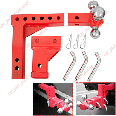 3-Way Tri Ball Adjustable Solid 2'' Receiver Triple Drop Turn Tow Hitch Mount NEW