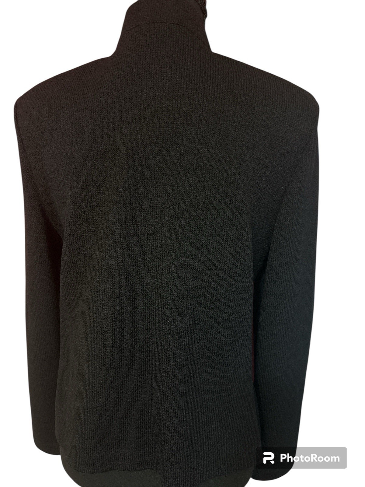 St John Basic Jacket Knit Black Blazer Size 6 Sho… - image 3