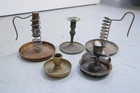 ~~~ Old Antique Collection Iron Brass Candleholder 19/20 Cen. Vintage (#1) ~~~