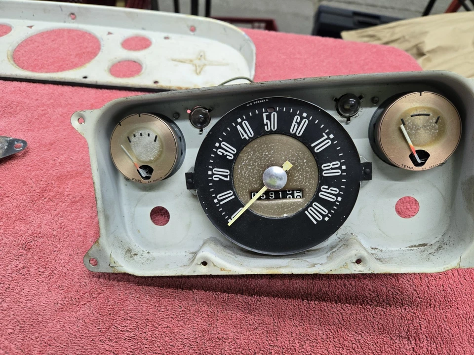 Cuadro de instrumentos calibre camioneta Ford F-100 F-250 F-350 F100 1958 1959 1960 1957 Foto 2 de 4