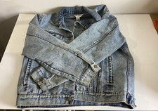 Vintage Acid Wash Denim Jacket Windbreaker RN 51537, Unisex, Sz L