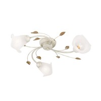 Deckenlampe Deckenleuchte Metall Glas E14 B: 60 Cm 3-Flammig Landhausstil