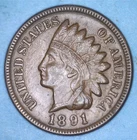 UNUSUAL SMALL PEARL ENGRAVED ONTO EF 1891 INDIAN HEAD CENT REVERSE - 20478133 🌈