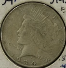 1934P & 1935S Peace Dollars. Both Fine-Very Fine Condition. Long Time Collector.