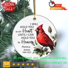 Cardinal Ornament for Loss of Sister, Custom Memorial Ornament, Personalized ...