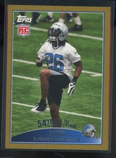 2009 Topps Football GOLD BORDER Parallel Louis Delmas #395 /2009 RC Rookie Card. rookie card picture