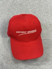 Vintage Northrop Grumman Strapback Hat Red Nissun Cap Aerospace USA
