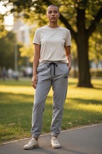 The North Face Women  s Grey Drawstring Sweatpants Joggers L  Casual Activewea