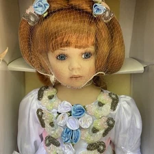 32" Vtg Angelique Sitting Treasure Collection Paradise Galleries Red Hair Doll
