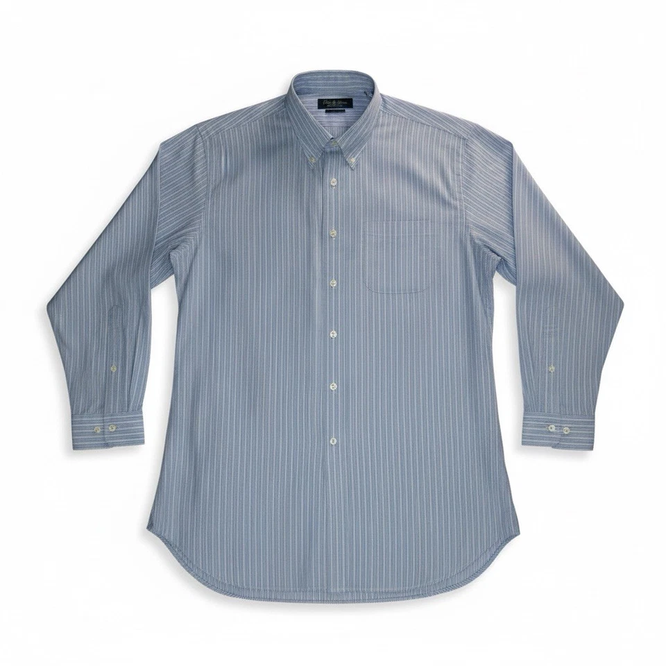 Camisa Brooks Brothers Country Club Algodón Abotonada XL/R Azul Rayas Nueva con Etiquetas Caja Foto 3 de 4