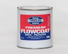 Flowcoat / Topcoat GRP Kit  Including Hardener 500g Brilliant White