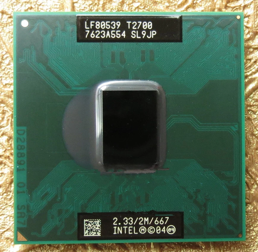 CPU Intel Core DUO Yonah T2700 2.33G 2MB SL9JP LF80539GF0532MX Foto 3 de 3