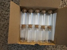 Message Bottles Spice Storage Glass Vials Cork Top 50mm 2" 10ml