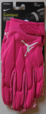 Nike Jordan Superbad 5.0 Football Gloves Men Vivid Pink/White 2XL