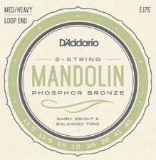 D'Addario EJ75 Mandolin Strings Phosphor Bronze Medium Heavy 11.5  