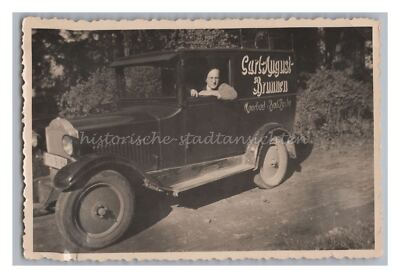 Moorbad Bad Berka - Carl August Fountain Man Car Advertising - Old Photo 1920s