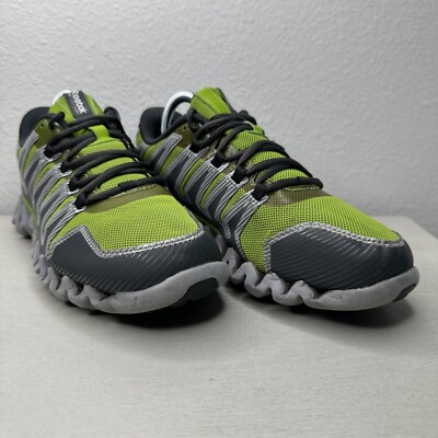 Reebok Zig Tech Shark Men's Gray Green Running Sneakers Shoes Size