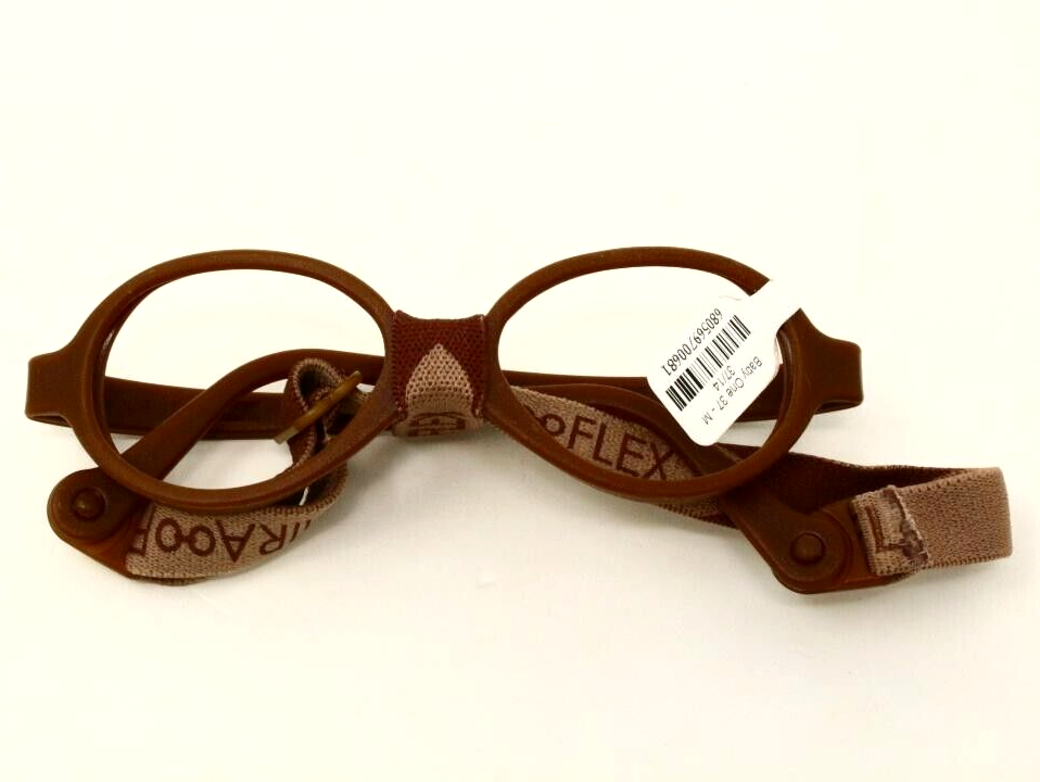 Miraflex Baby One Dark Brown Authentic Eyeglasses 37-14-117 Miraflex Baby One 37 Kids Eyeglass Frames B1 MM Dark Brown  main image 2
